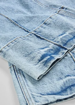 Jean large cropped taille mi-haute