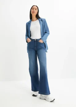 Jean large taille haute
