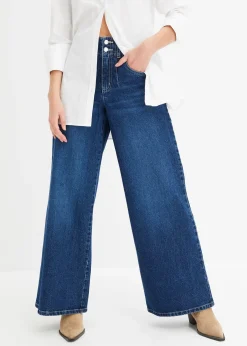 Jean large taille haute