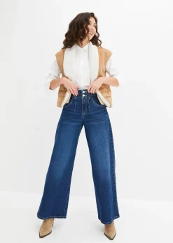 Jean large taille haute