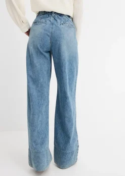 Jean large taille haute