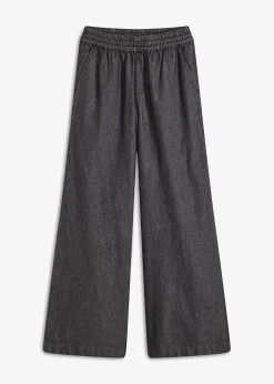 Jean large taille haute