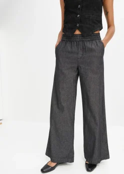 Jean large taille haute