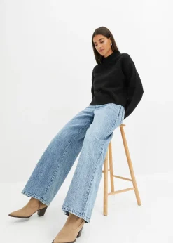 Jean large taille haute