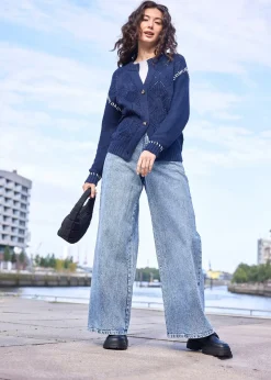 Jean large taille haute