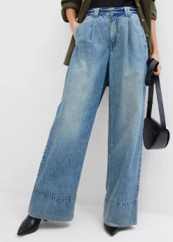 Jean large taille haute