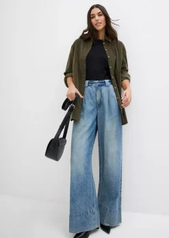 Jean large taille haute