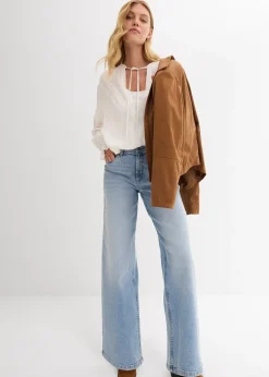 Jean large taille haute