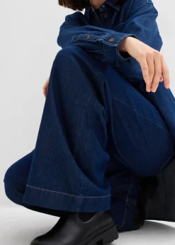 Jean large taille haute