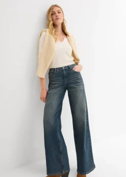 Jean large taille haute