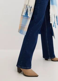Jean large taille haute, coton
