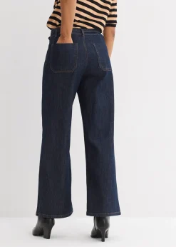 Jean large taille haute, cropped