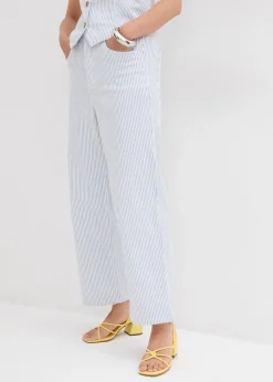 Jean large taille haute, cropped