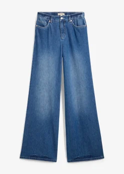 Jean large, taille haute et élastiquée