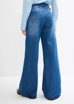Jean large, taille haute et élastiquée