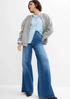Jean large, taille haute et élastiquée