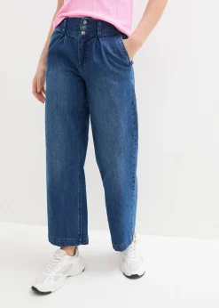 Jean large, taille haute et élastiquée