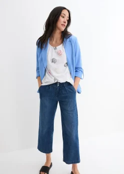 Jean large, taille haute et élastiquée