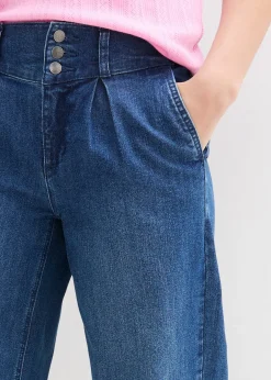 Jean large, taille haute et élastiquée