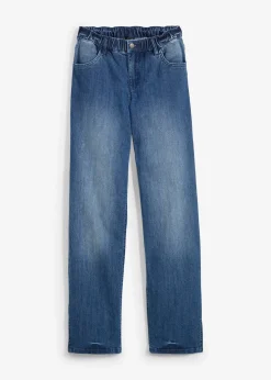Jean large, taille haute et élastiquée