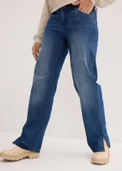 Jean large, taille haute et élastiquée