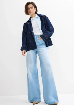 Jean large, taille haute et élastiquée