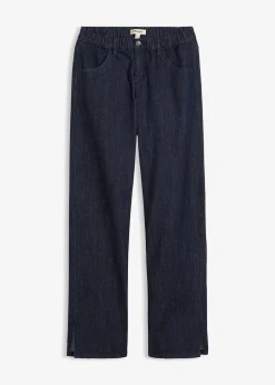 Jean large, taille haute et élastiquée