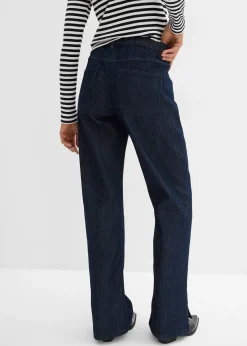 Jean large, taille haute et élastiquée