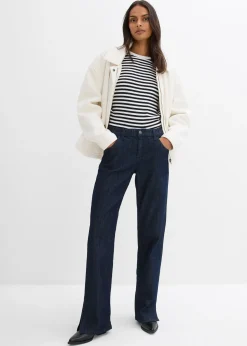 Jean large, taille haute et élastiquée