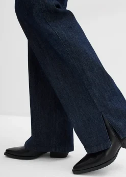 Jean large, taille haute et élastiquée
