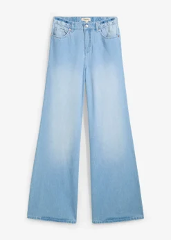 Jean large, taille haute et élastiquée
