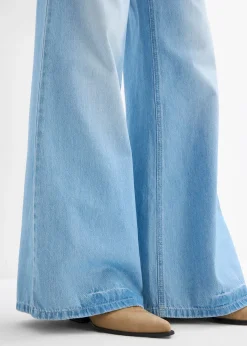 Jean large, taille haute et élastiquée