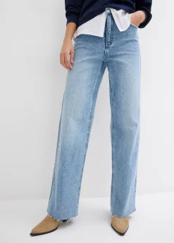 Jean large taille haute, longueur sol