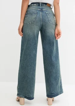 Jean large taille haute, peu extensible