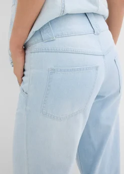 Jean large taille haute, toile ultra-douce