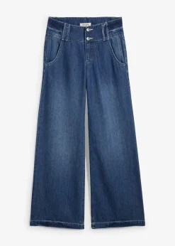 Jean large taille haute, toile ultra-douce