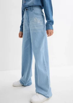 Jean large taille mi-haute