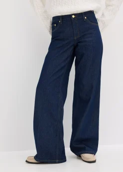 Jean large taille mi-haute