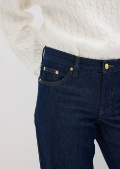 Jean large taille mi-haute