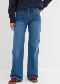 Jean large taille mi-haute