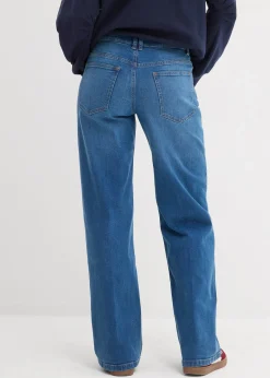 Jean large taille mi-haute