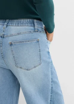 Jean large taille mi-haute