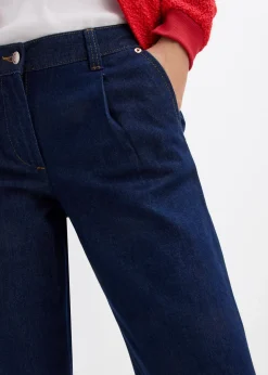 Jean large taille mi-haute