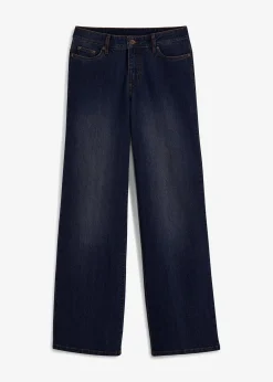 Jean large taille mi-haute, extensible