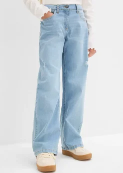 Jean large taille mi-haute