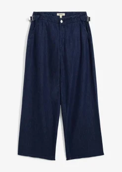 Jean large taille mi-haute