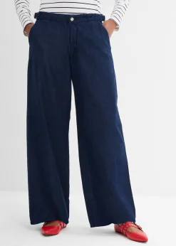 Jean large taille mi-haute