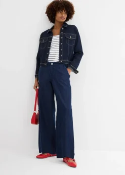 Jean large taille mi-haute