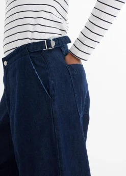 Jean large taille mi-haute