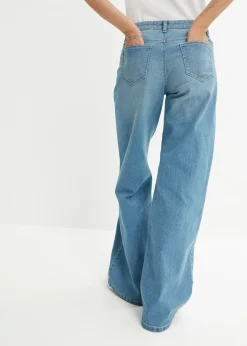Jean large taille mi-haute, extensible